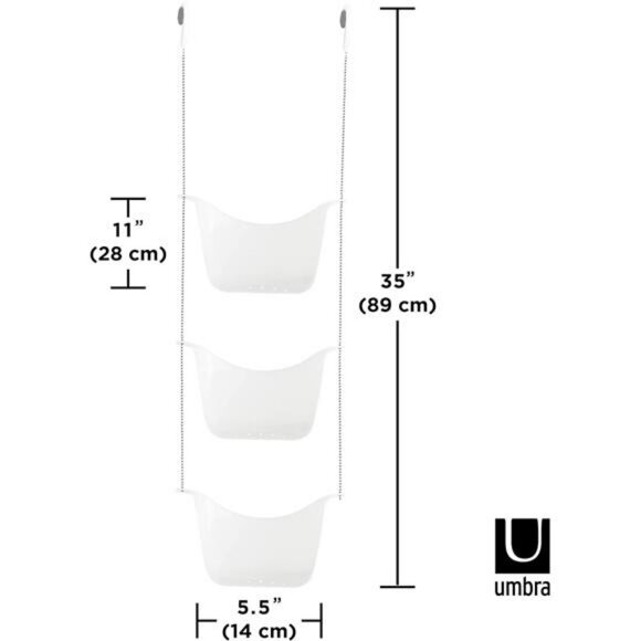 Hanging Shower Caddy Bathroom Organizer with Baskets for Shampoo and Accessories - Picture 3 of 8